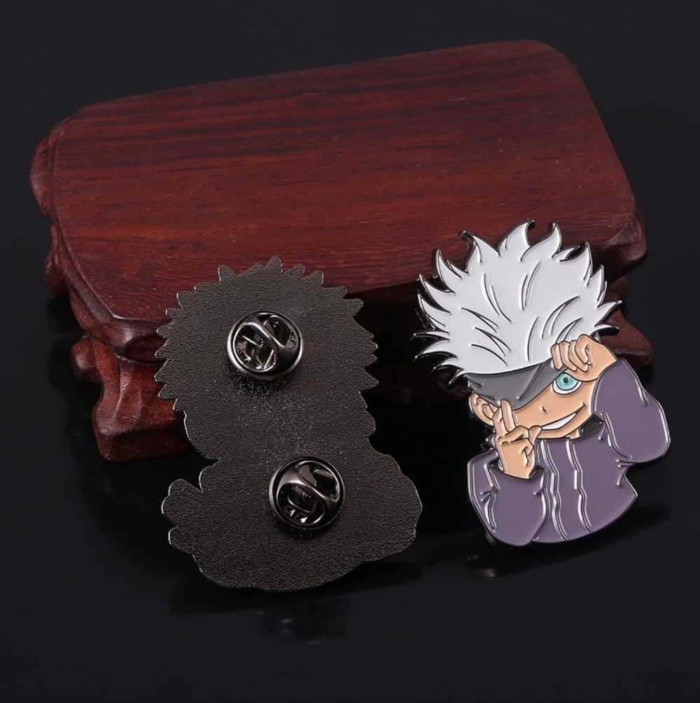 Anime Character Silver & Purple Enamel Lapel Pin - Men Accessories Jiu-Jitsu Kai